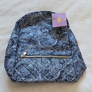 ALFA BAGS Classic Collection Kids Backpack Paisley Pattern Black White Polyester